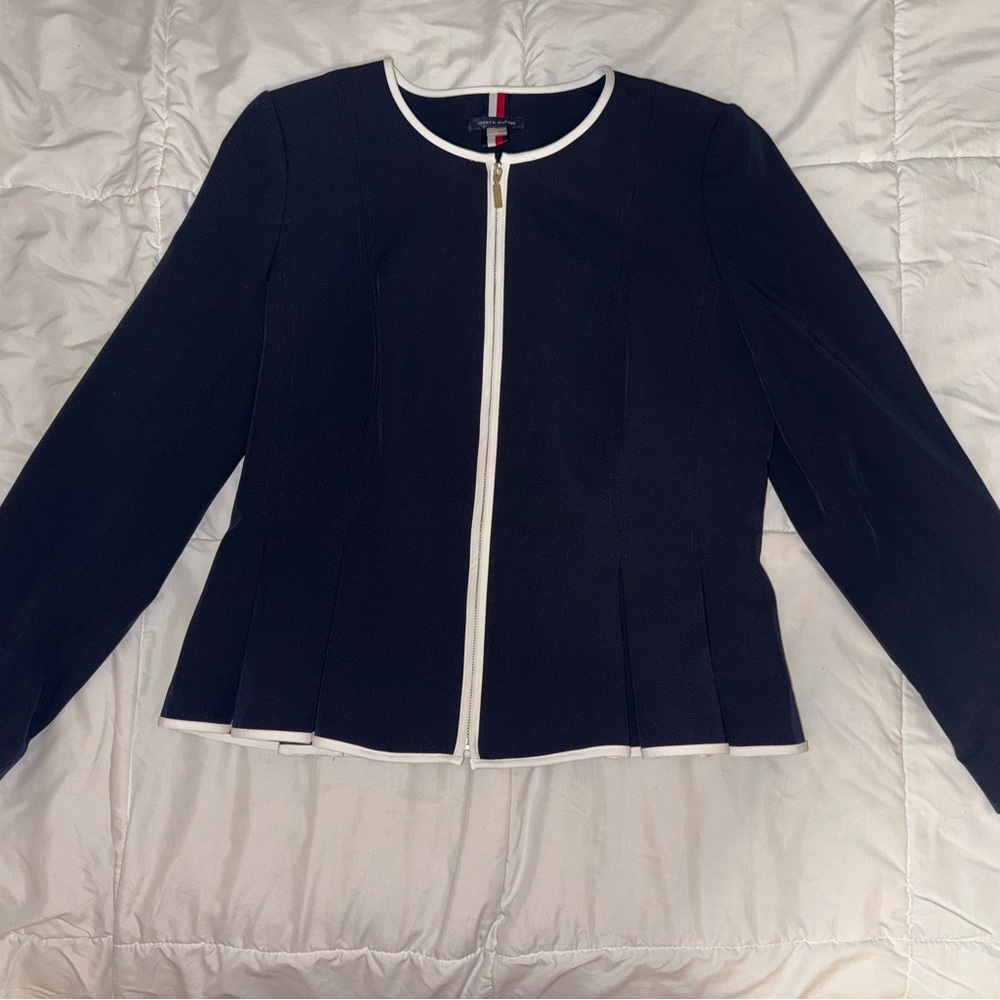 Tommy Hilfiger Black Blazer with White Accents